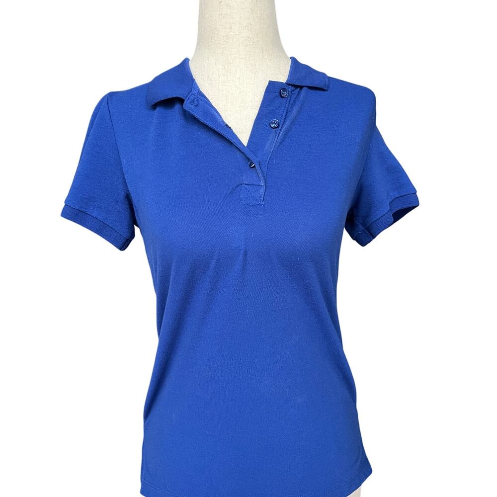 Active Basic Bright Blue Polo Shirt Small Old Money Preppy Golf Tennis Uniform